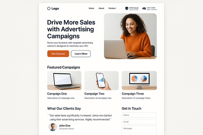landing pages for ads